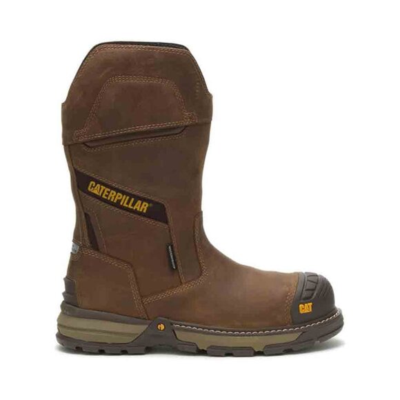 CAT Men's Excavator Superlite Pull on Waterproof Composite Toe Construction Boot